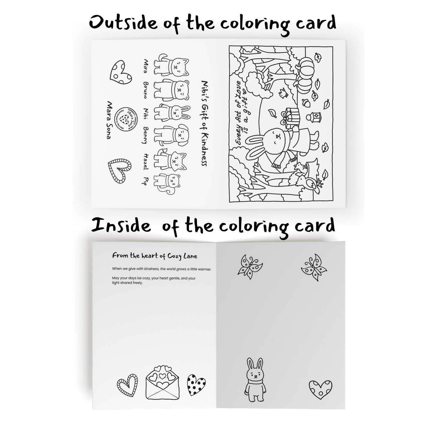 Letters from Cozy Lane — Monthly Illustrated Letter & Coloring Card Subscription