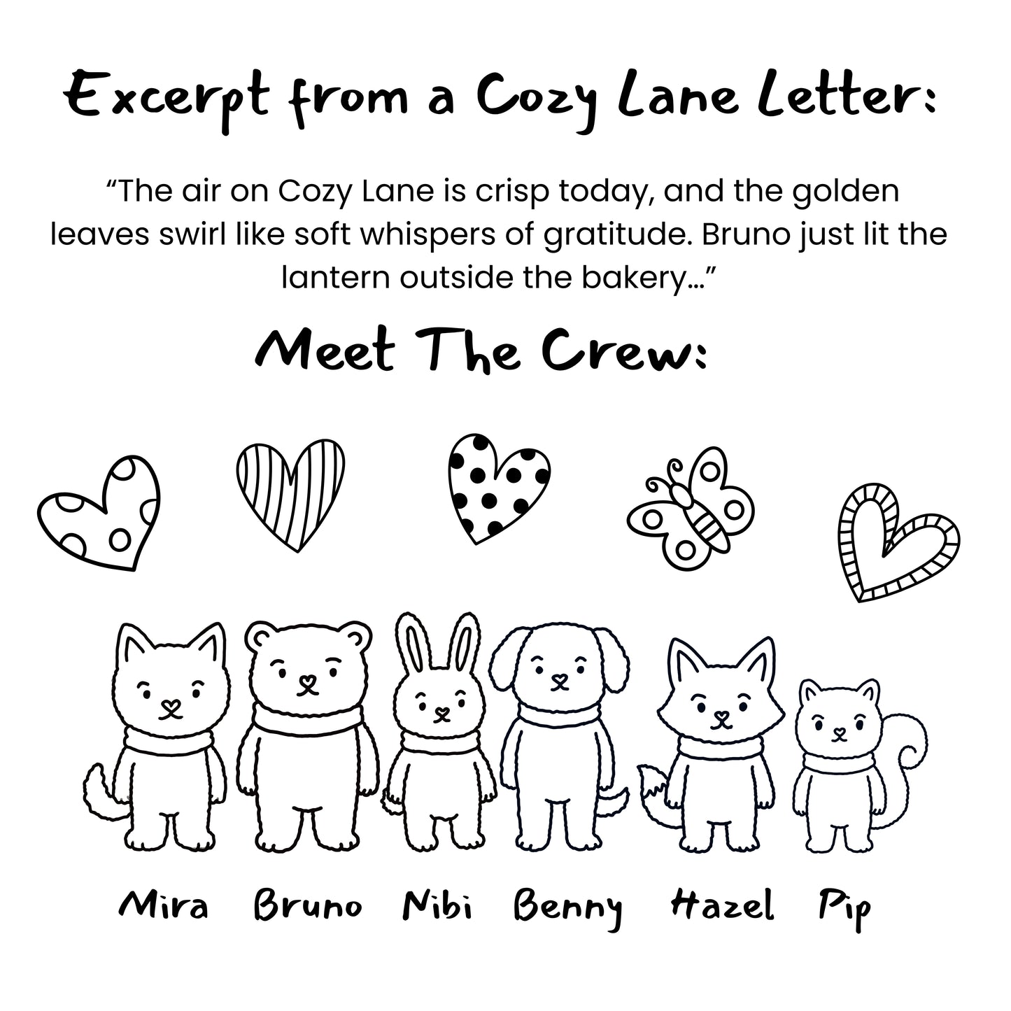 Letters from Cozy Lane — Monthly Illustrated Letter & Coloring Card Subscription